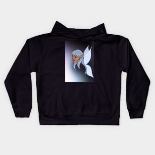 pale blue edgy fairy Kids Hoodie